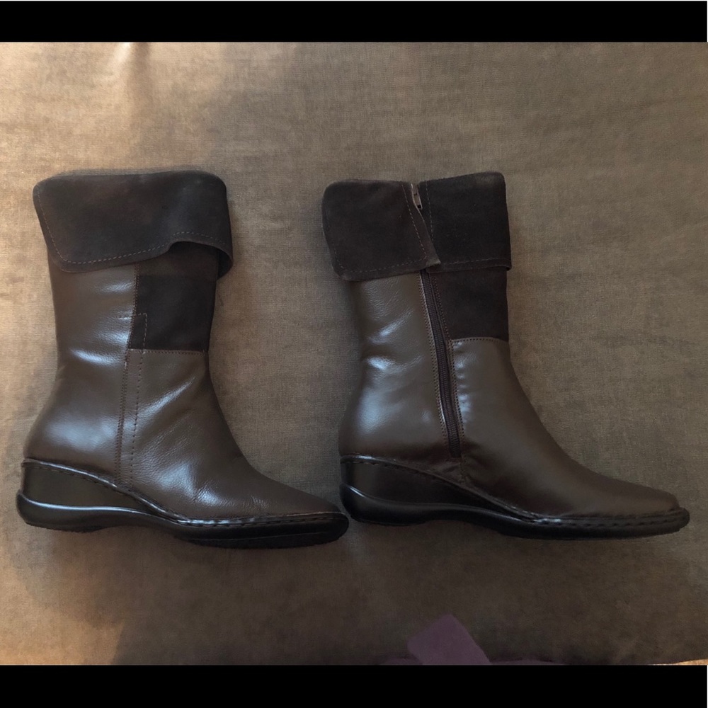 Lassen leather and suede boots mid calf